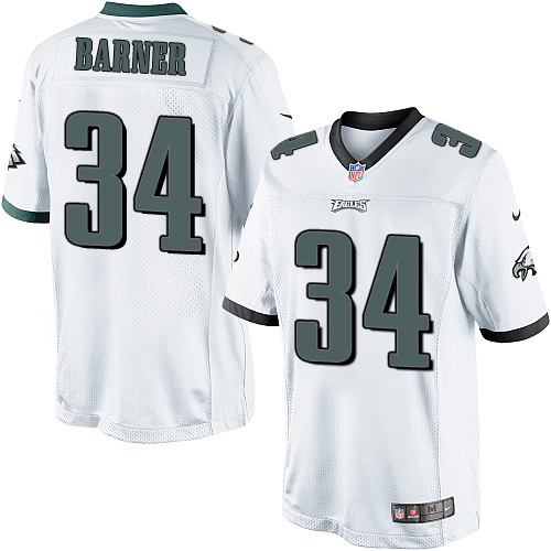 Men's Limited Kenjon Barner Nike Jersey White Road - #34 NFL Philadelphia Eagles